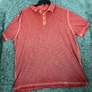 Tommy Bahama Adult Shirt Extra Large Pink White Polo Pima Cotton Pullover Mens